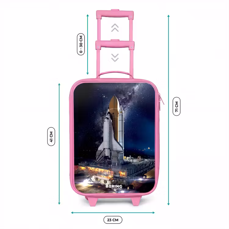 Spaceshuttle die kan opstijgen Kinderkoffer - Roze klein -productfoto_formaten