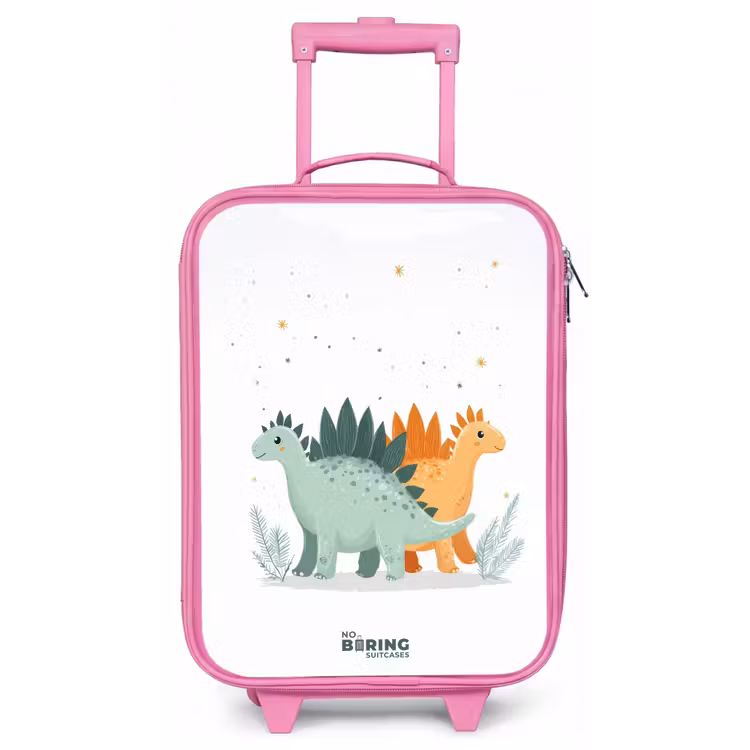 Stegosaurusduo onder sterrenregen Kinderkoffer - Roze klein -zz3dotto