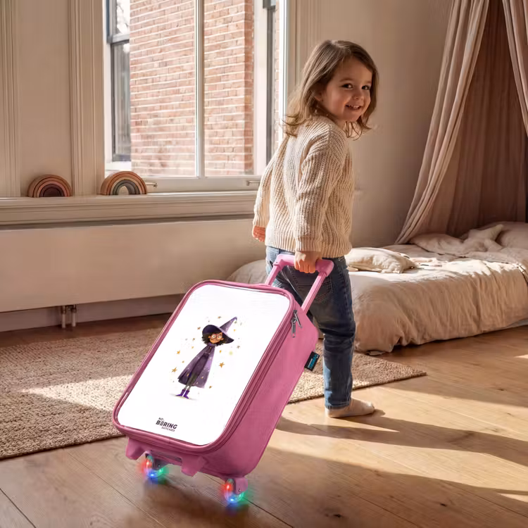 De paarse tovenaarsmantel Kinderkoffer - Roze klein -sfeer1