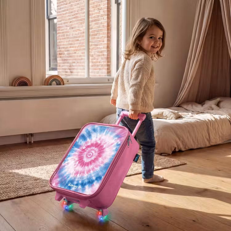 Tie dye - Abstract - Blauw - Roze Kinderkoffer - Roze klein -sfeer1