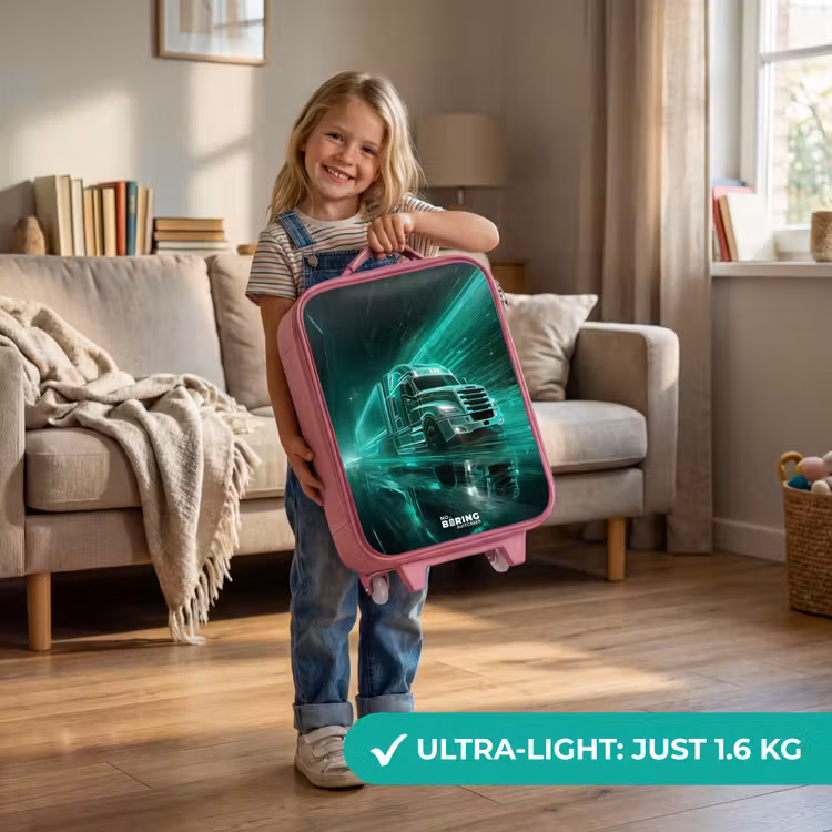 Vrachtwagen - Neon - Groen - Stad Kinderkoffer - Roze klein -sfeer2_EN