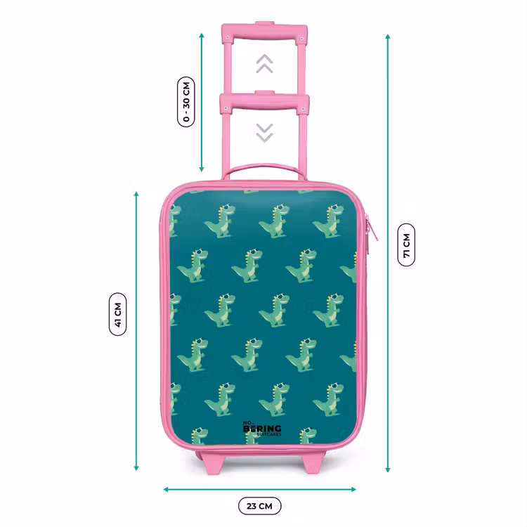 Tyranosaurus specs Kinderkoffer - Roze klein -productfoto_formaten