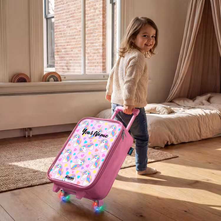 Eenhoorn euforie Kinderkoffer - Roze klein -sfeer1