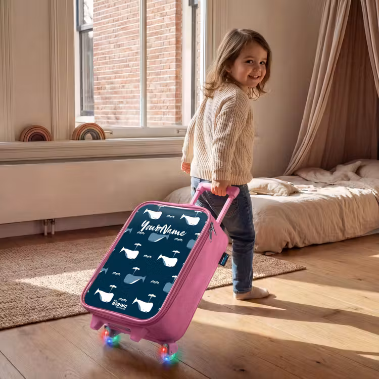 Walvisweelde Kinderkoffer - Roze klein -sfeer1