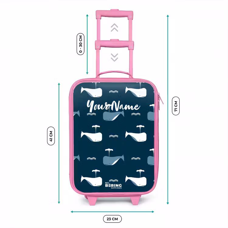 Walvisweelde Kinderkoffer - Roze klein -productfoto_formaten