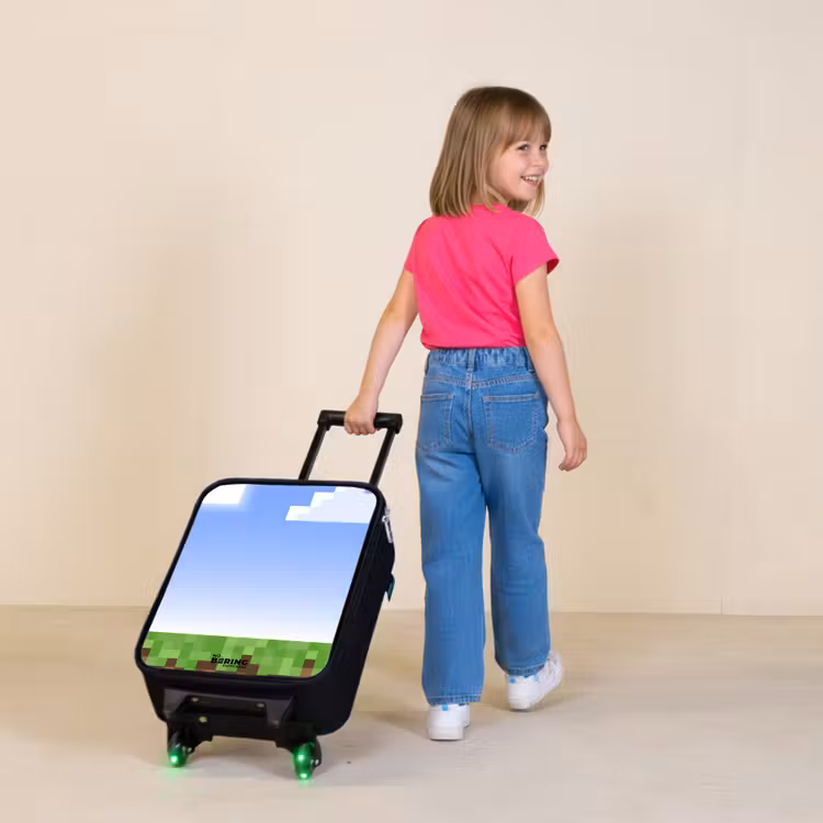 Pixel wereld Kinderkoffer - Zwart klein -sfeer1