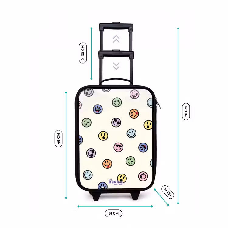 Speelse smiley-mix Kinderkoffer - Zwart klein -productfoto_formaten
