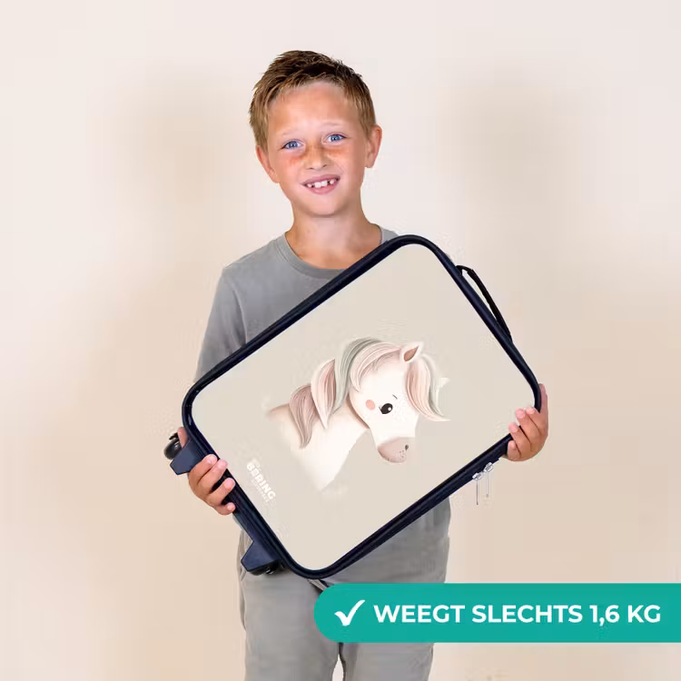 Eenhoorn in roze pastel kleuren Kinderkoffer - Zwart klein -sfeer4_NL