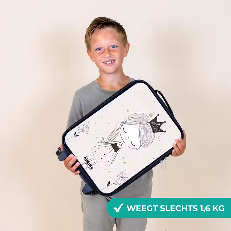 Prinses met zwart jurkje Kinderkoffer - Zwart klein -sfeer4_NL