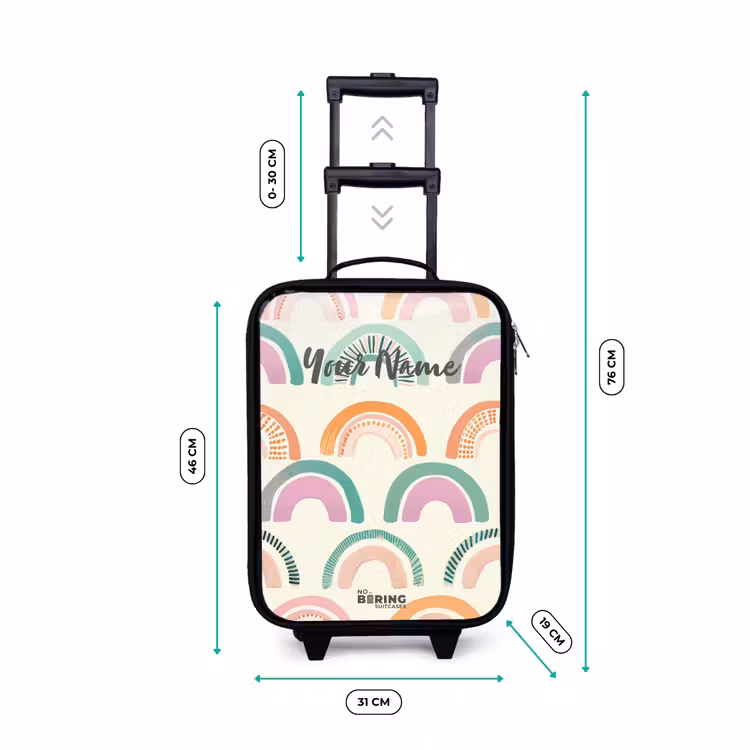 Regenbogen Kinderkoffer - Zwart klein -productfoto_formaten