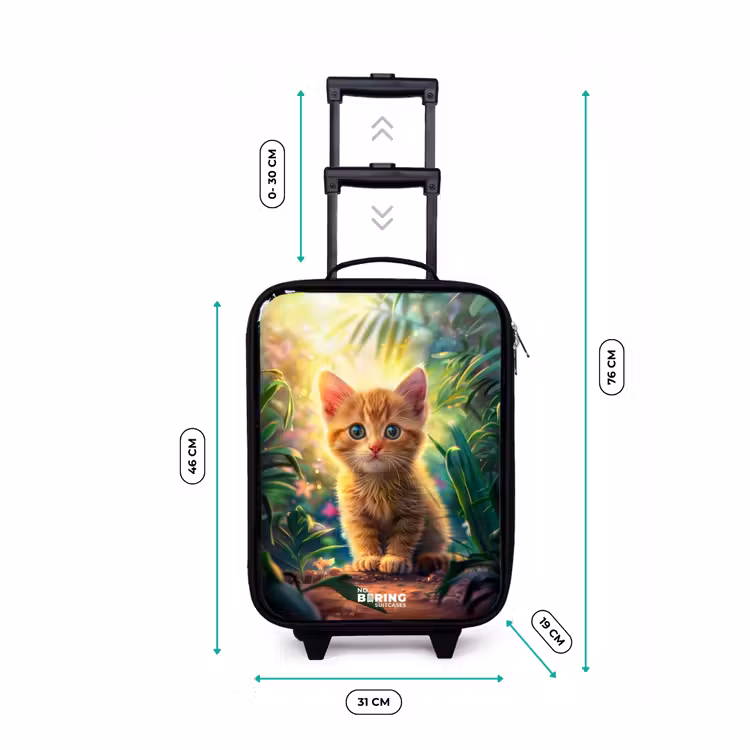 Kees kitten Kinderkoffer - Zwart klein -productfoto_formaten