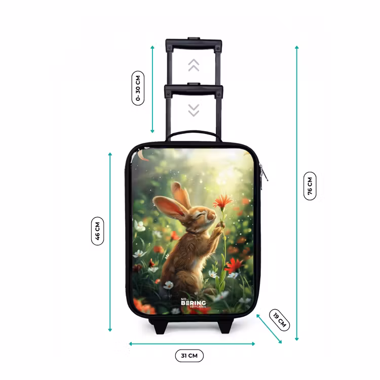 Kasper konijn Kinderkoffer - Zwart klein -productfoto_formaten