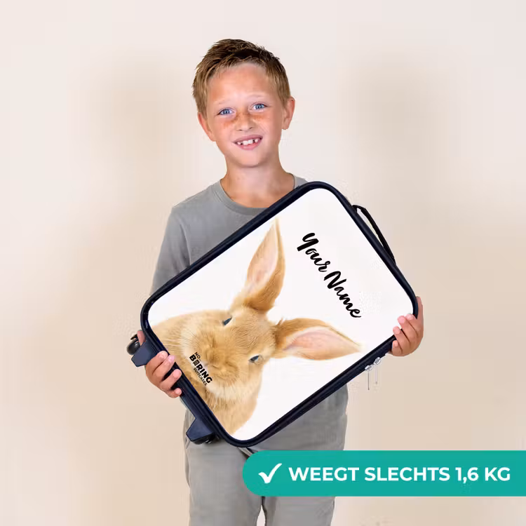 Snuffels met Tevreden Hoofd Kinderkoffer - Zwart klein -sfeer4_NL