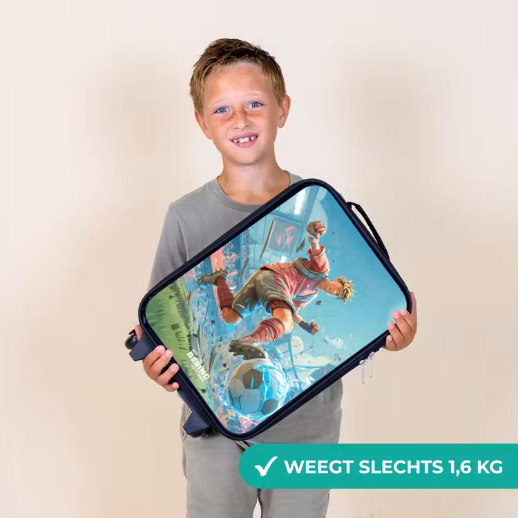 Voetbal - Jongen - Stadion - Elektrisch Kinderkoffer - Zwart klein -sfeer4_NL