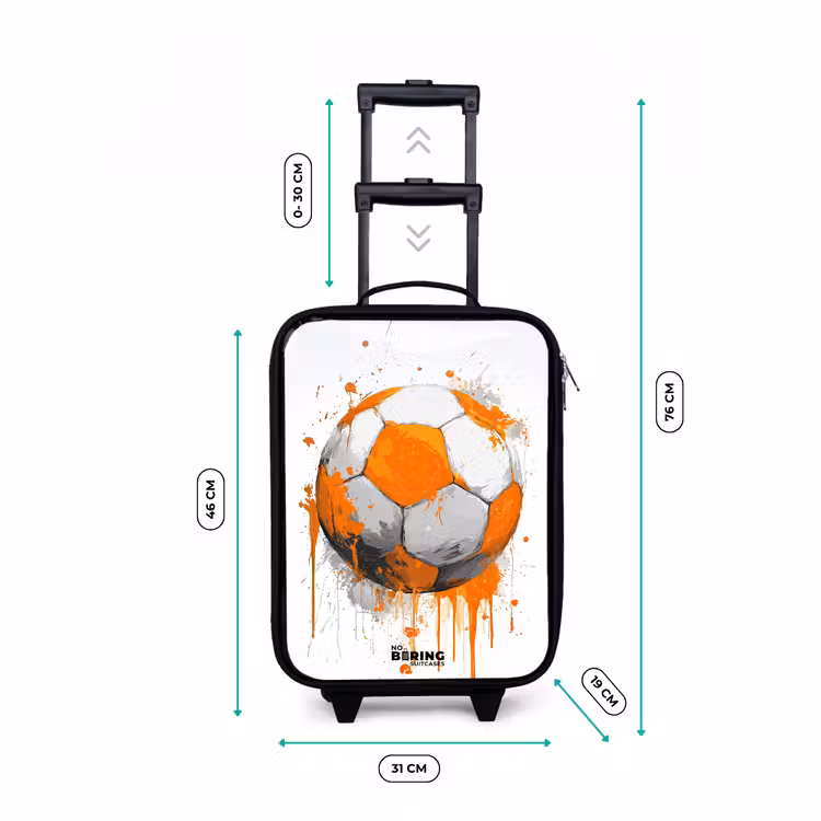 Voetbal - Verf - Oranje Kinderkoffer - Zwart klein -productfoto_formaten