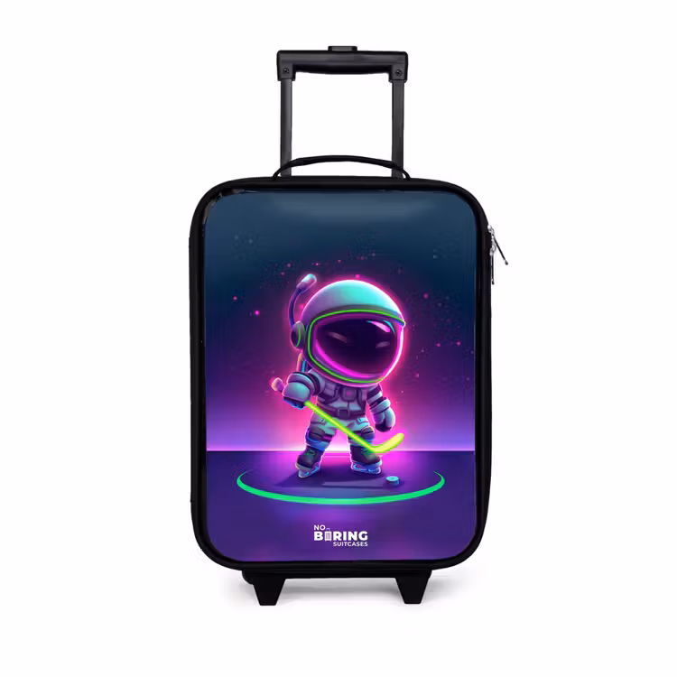 Space hockey Kinderkoffer - Zwart klein -3d