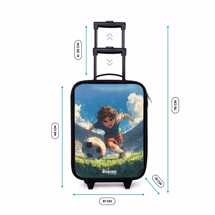 Stadion - Voetbal - Jongen Kinderkoffer - Zwart klein -productfoto_formaten