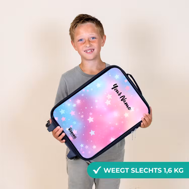 Sterren - Roze - Blauw Kinderkoffer - Zwart klein -sfeer4_NL