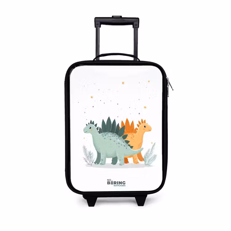 Stegosaurusduo onder sterrenregen Kinderkoffer - Zwart klein -3d