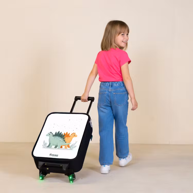Stegosaurusduo onder sterrenregen Kinderkoffer - Zwart klein -sfeer1