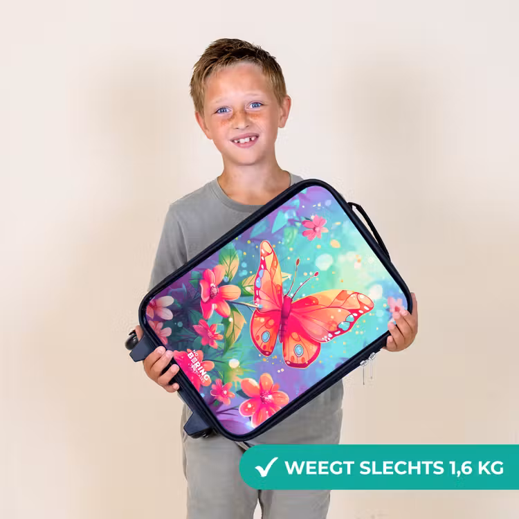 Verbluffende vlinder Kinderkoffer - Zwart klein -sfeer4_NL