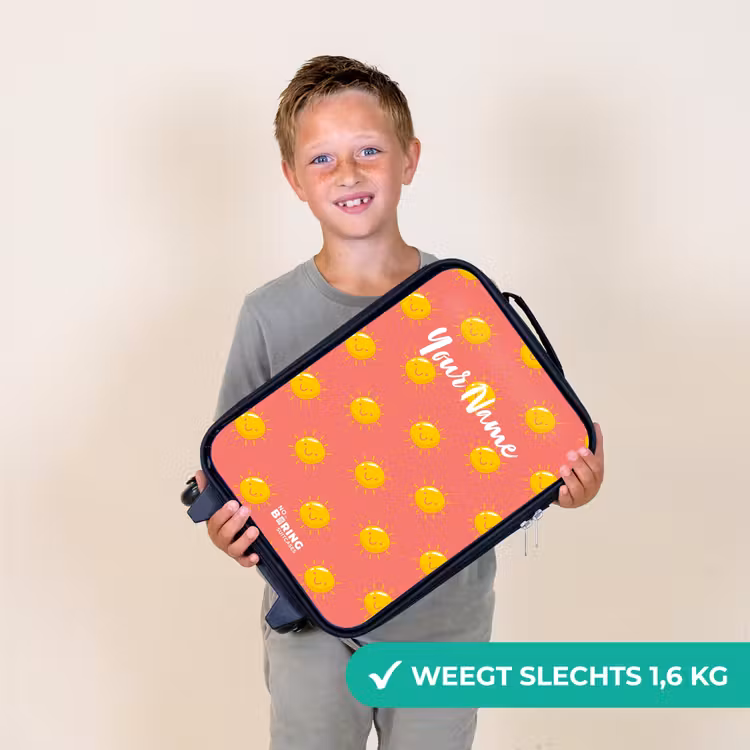 Sunny situation koraal Kinderkoffer - Zwart klein -sfeer4_NL