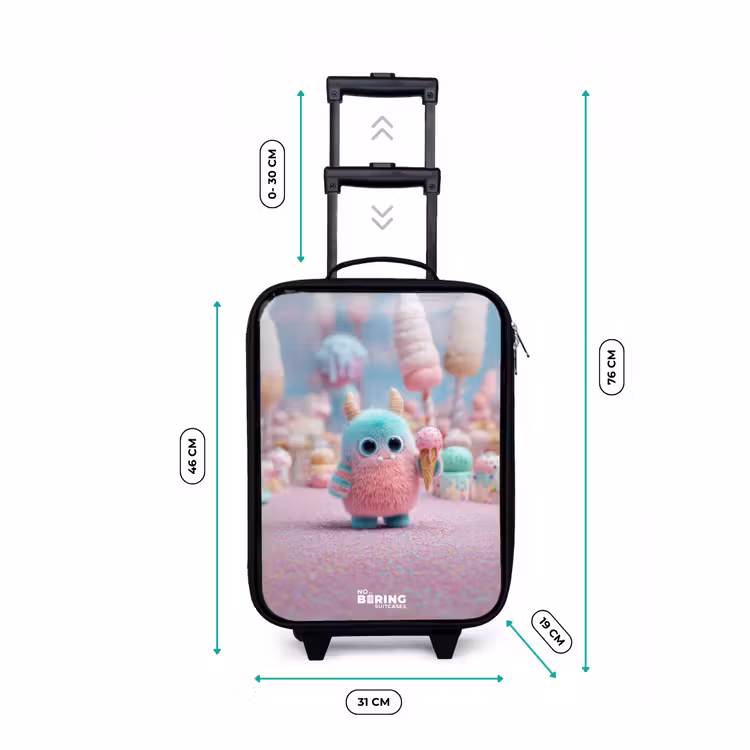 Zoet Monstersnoep Avontuur Kinderkoffer - Zwart klein -productfoto_formaten