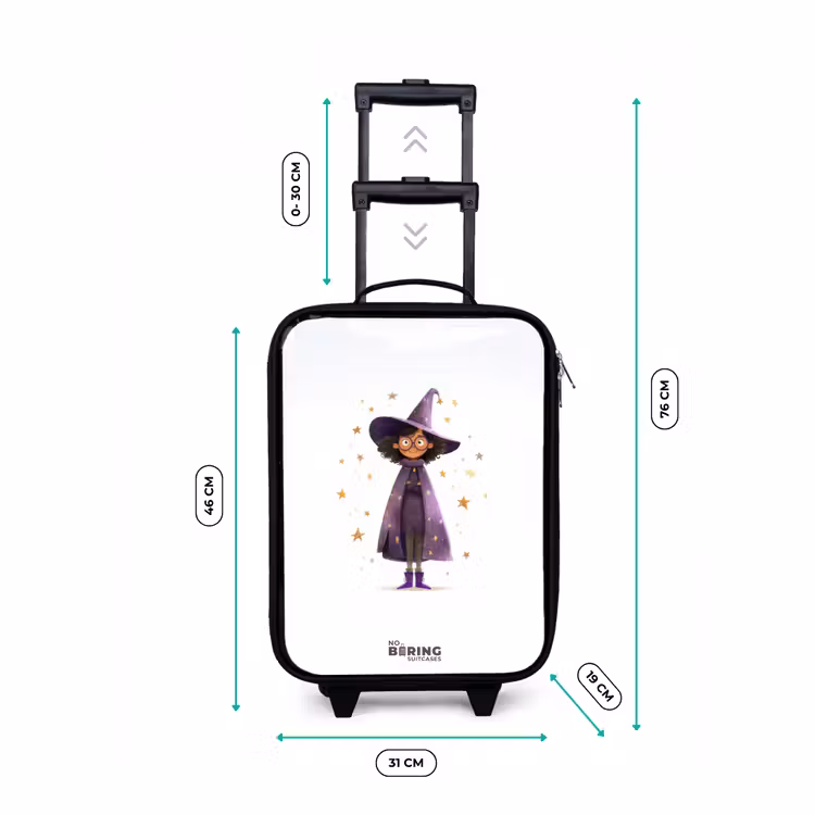 De paarse tovenaarsmantel Kinderkoffer - Zwart klein -productfoto_formaten