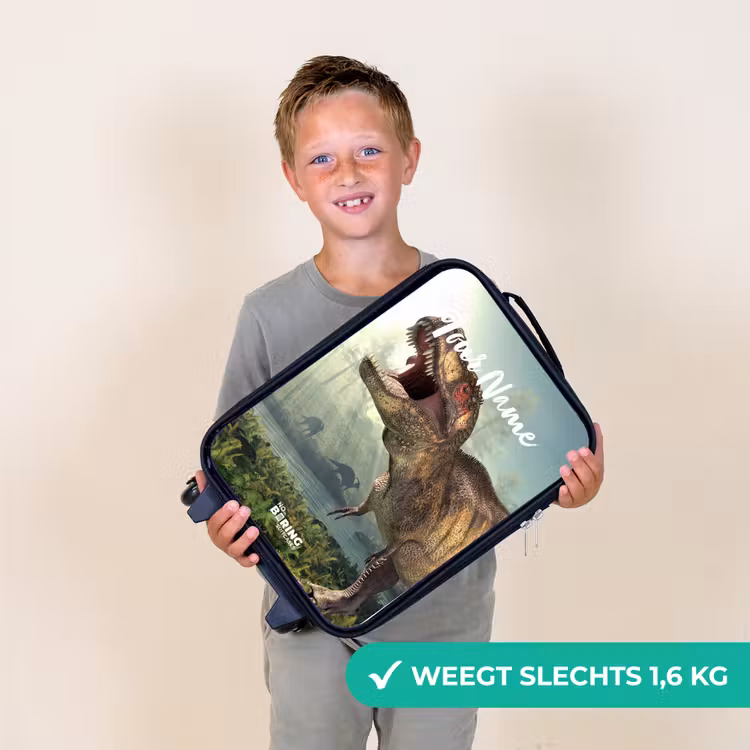 Thijs Tyrannosaurus Kinderkoffer - Zwart klein -sfeer4_NL