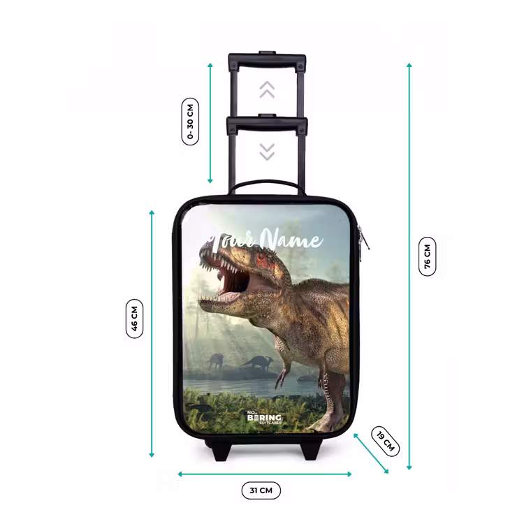 Thijs Tyrannosaurus Kinderkoffer - Zwart klein -productfoto_formaten