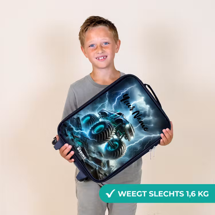 Thunder Wheels Kinderkoffer - Zwart klein -sfeer4_NL