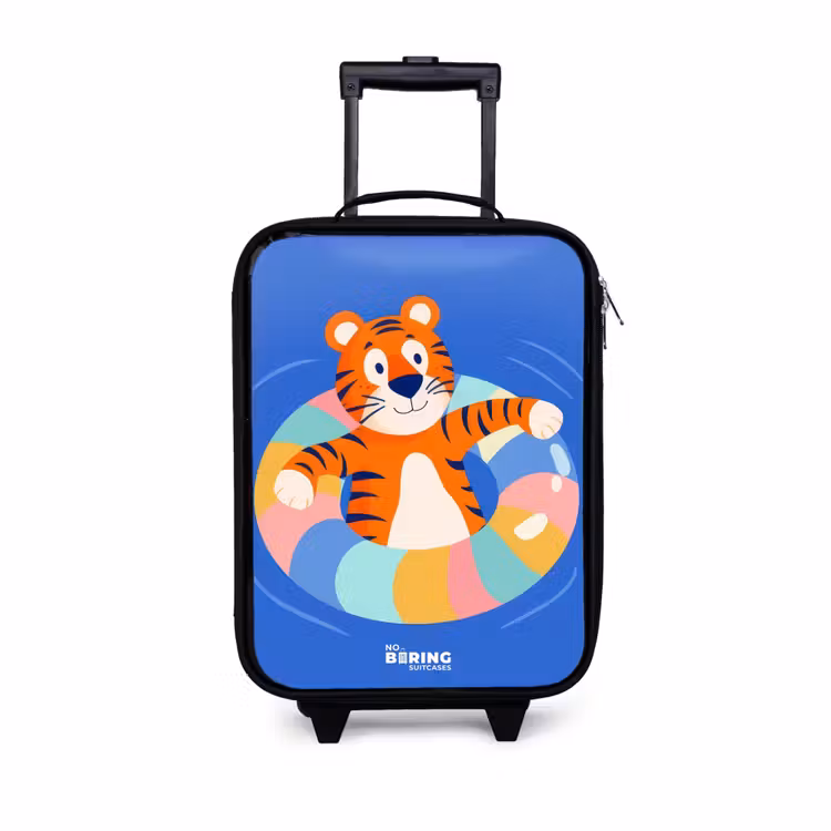 Tijger - Zwemband - Water Kinderkoffer - Zwart klein -3d