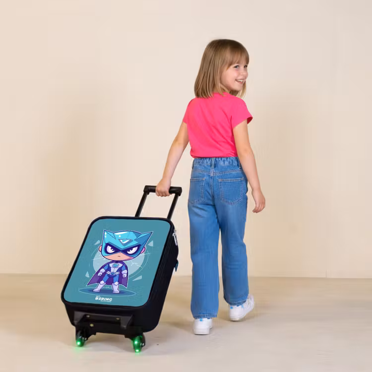 Turquoise tornado Kinderkoffer - Zwart klein -sfeer1