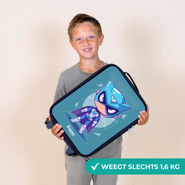 Turquoise tornado Kinderkoffer - Zwart klein -sfeer4_NL