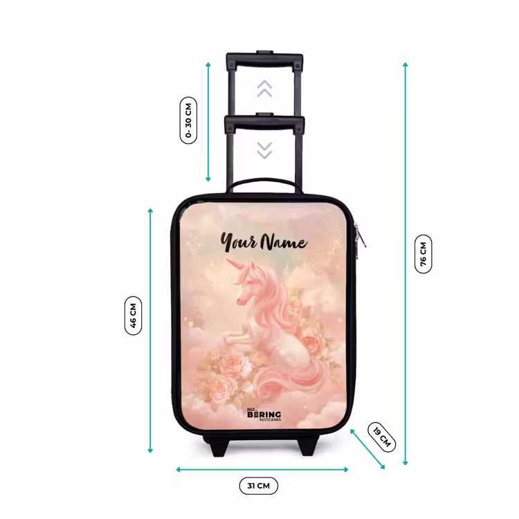 Eenhoorn - Wolken - Roze Kinderkoffer - Zwart klein -productfoto_formaten
