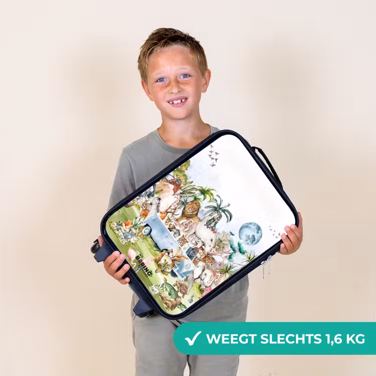 Busje vol dieren Kinderkoffer - Zwart klein -sfeer4_NL