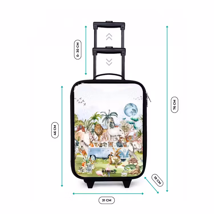 Busje vol dieren Kinderkoffer - Zwart klein -productfoto_formaten