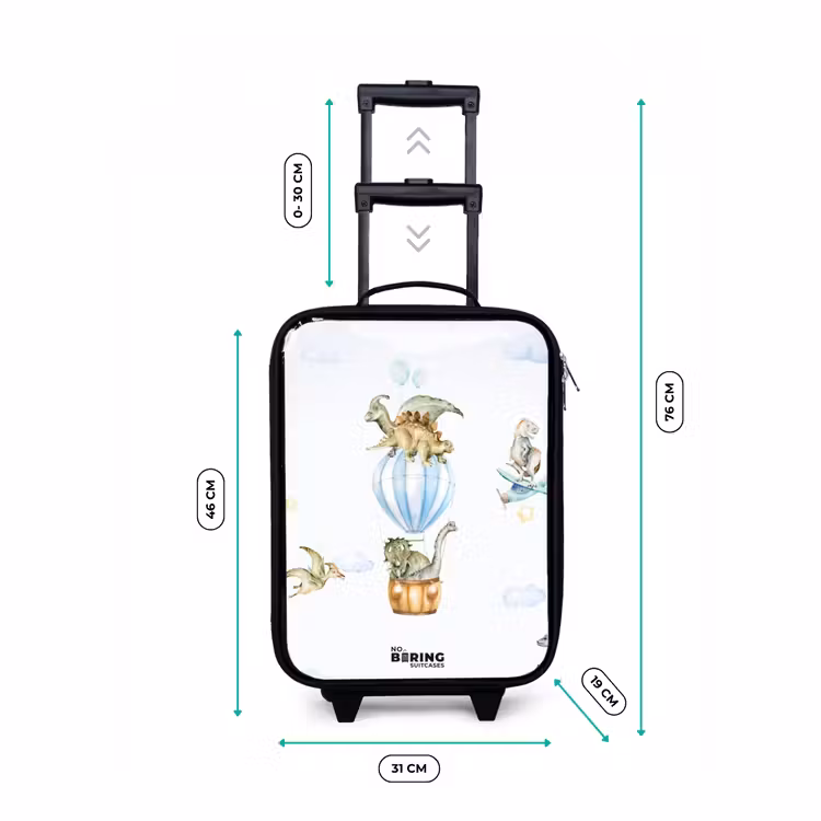 Dwalende dino's Kinderkoffer - Zwart klein -productfoto_formaten