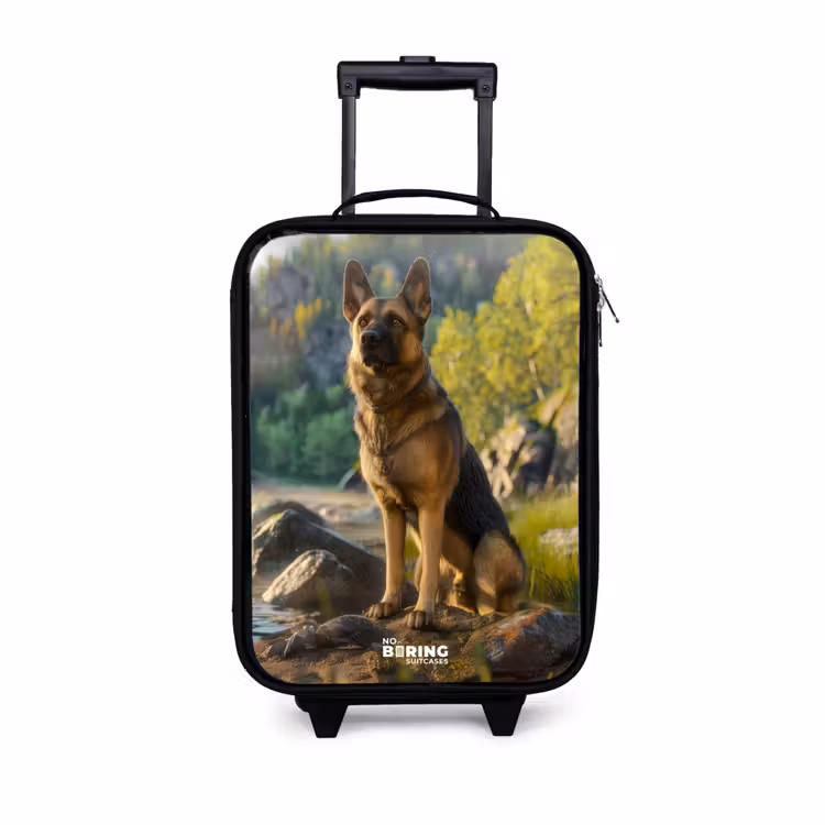 Hessel herder Kinderkoffer - Zwart klein -3d