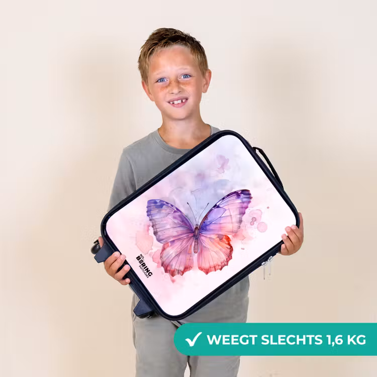 Aquarel aurora Kinderkoffer - Zwart klein -sfeer4_NL