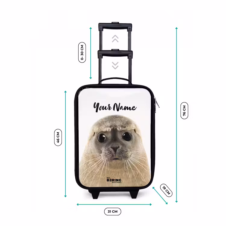 Zyon Zeehond Kinderkoffer - Zwart klein -productfoto_formaten