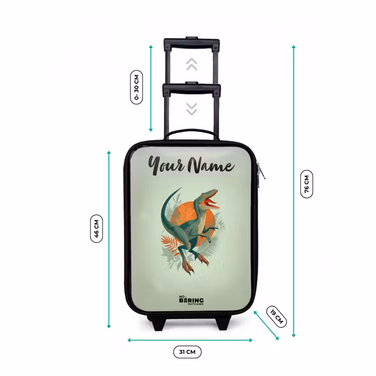 Dier - Dino - Natuur Kinderkoffer - Zwart klein -productfoto_formaten