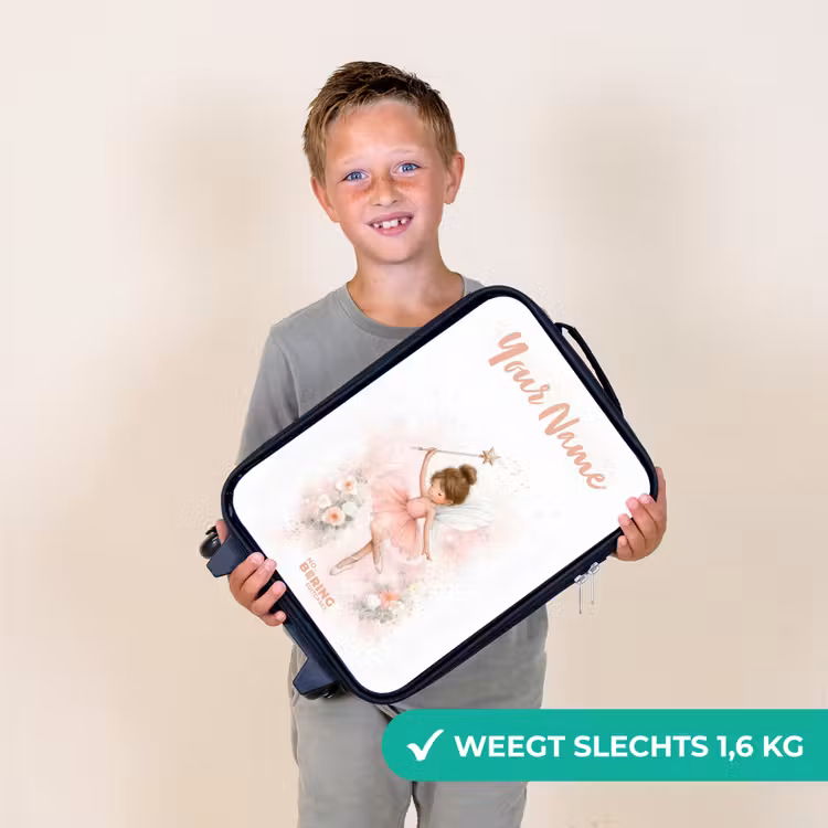 Ballerina fee in roze Kinderkoffer - Zwart klein -sfeer4_NL
