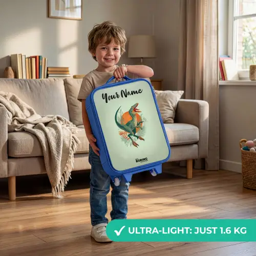 Dier - Dino - Natuur Kinderkoffer - Blauw klein -sfeer2_EN