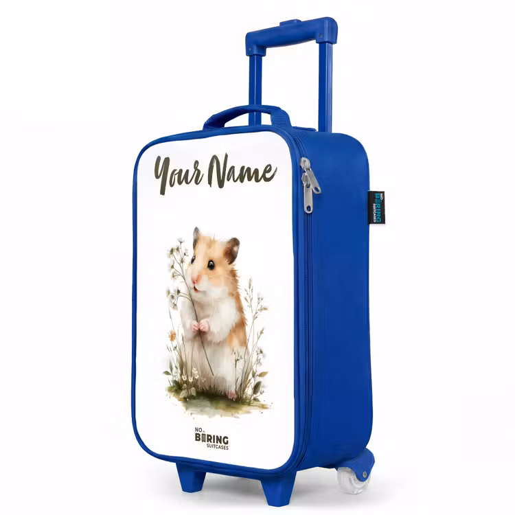 Dier - Natuur - Hamster Kinderkoffer - Blauw klein -productfoto_schuin