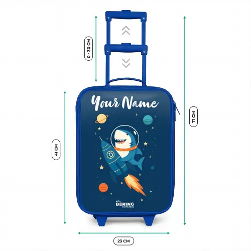 Dier - Ruimte - Planeet - Raket Kinderkoffer - Blauw klein -productfoto_formaten