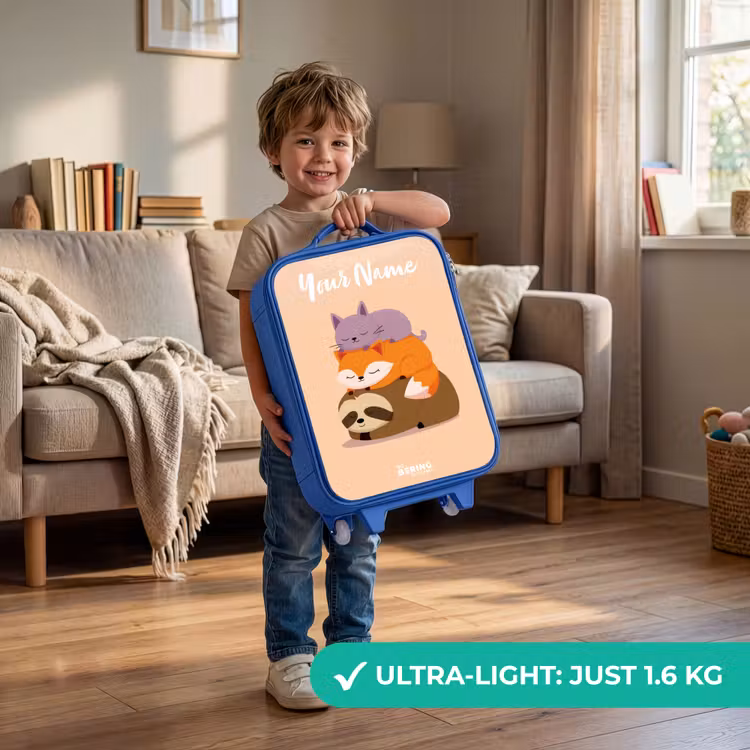 Dieren - Slapen - Samen Kinderkoffer - Blauw klein -sfeer2_EN
