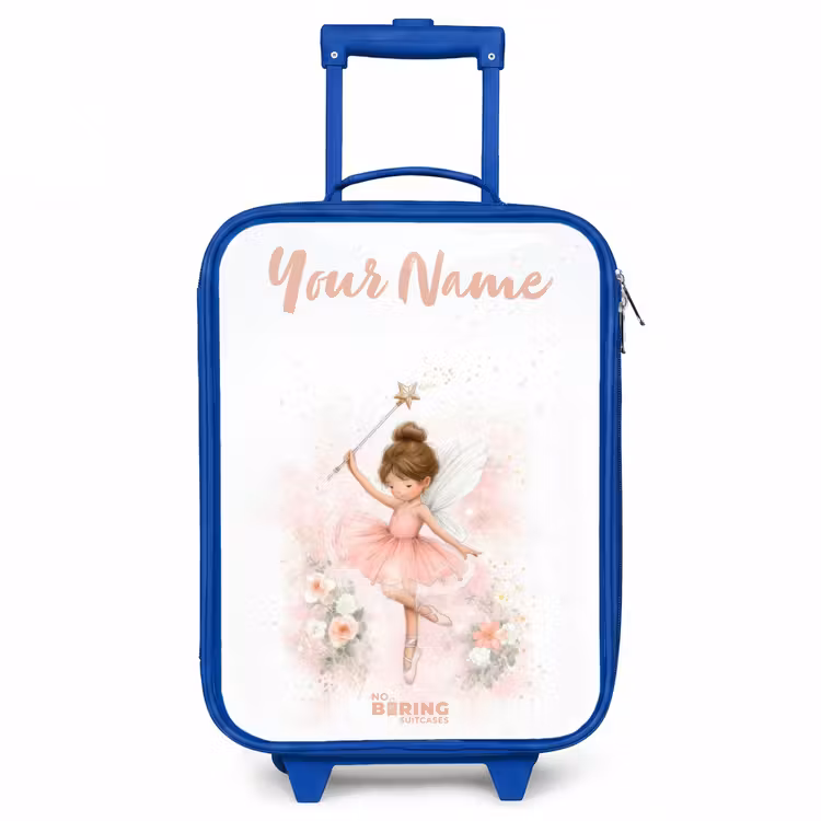 Ballerina fee in roze Kinderkoffer - Blauw klein -3d