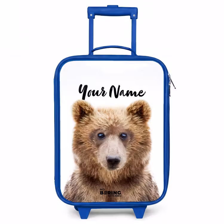 Bennie Beer Kinderkoffer - Blauw klein -3d