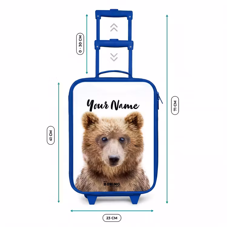 Bennie Beer Kinderkoffer - Blauw klein -productfoto_formaten